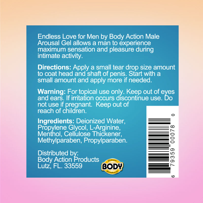 Endless Love for Men Arousal Gel 0.5 oz bottle
