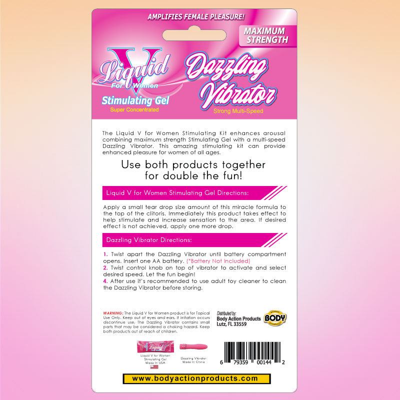Liquid V Dazzling Vibrator Stimulating Kit