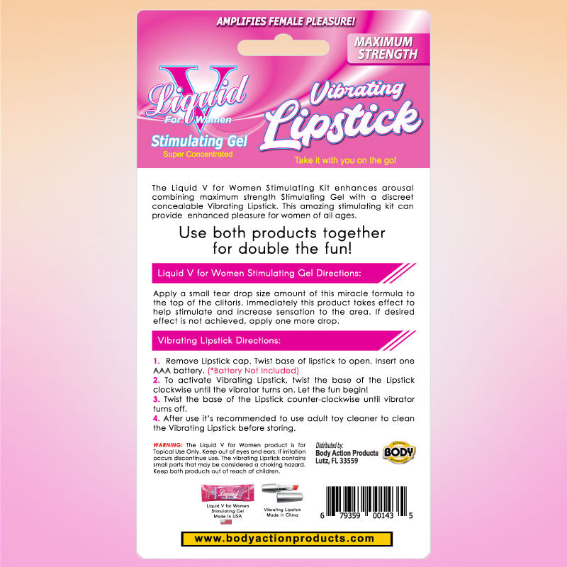 Liquid V Vibrating Lipstick Stimulating Kit
