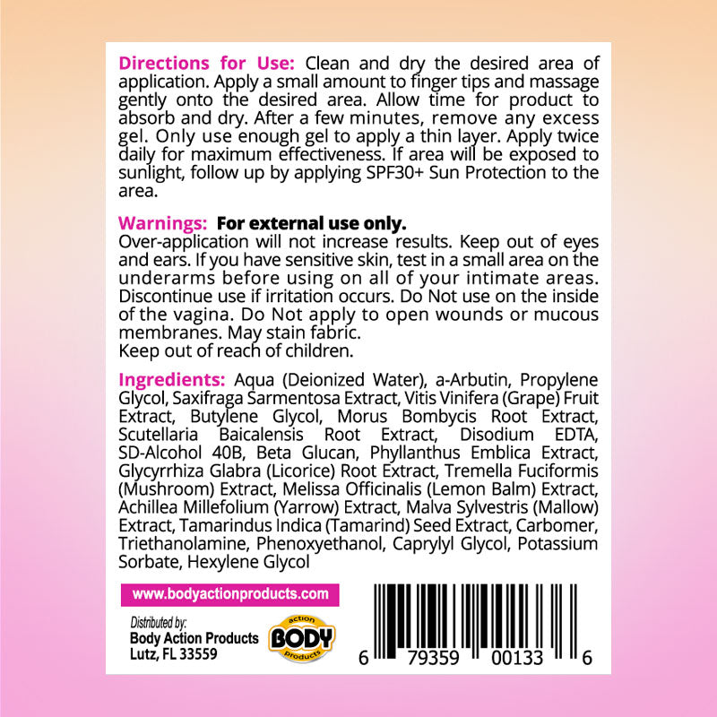 Pink Taco Intimate Area Lightening Gel 1 oz. bottle