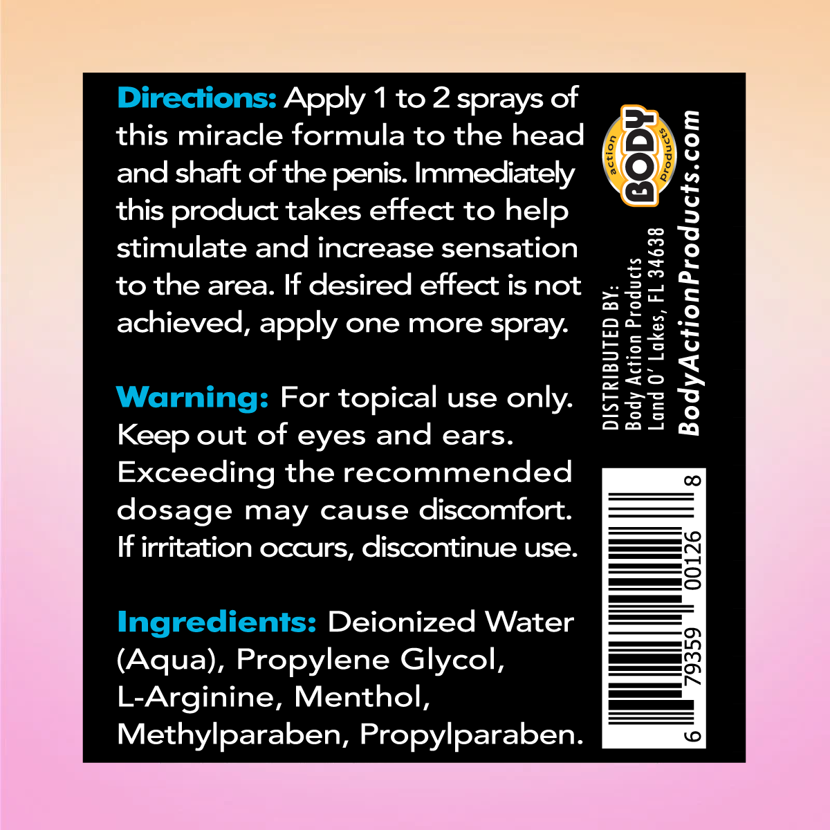 Mansation Male Stimulation Spray 1 oz. bottle